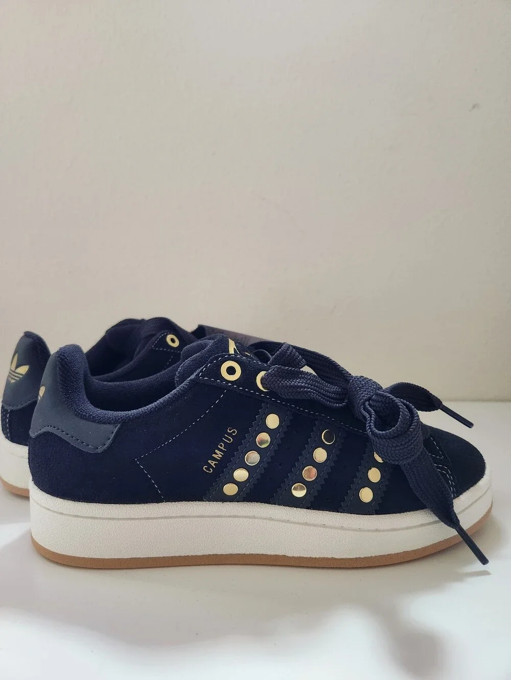 Adidas Campus 00s Studded Sneakers Black Gold Metallic NWT Women’s 5 JQ8334